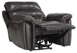 Lance Power Reclining Chair with Power Headrest and USB Port in Brown - U&U Home Budget Furniture (Carteret, NJ)