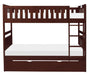 Rowe Twin/Twin Bunk Bed w/ Twin Trundle Bed in Dark Cherry B2013DC-1*R - U&U Home Budget Furniture (Carteret, NJ)