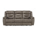 Danio Power Double Reclining Sofa with Power Headrests in Brownish Gray 9528BRG-3PWH - U&U Home Budget Furniture (Carteret, NJ)