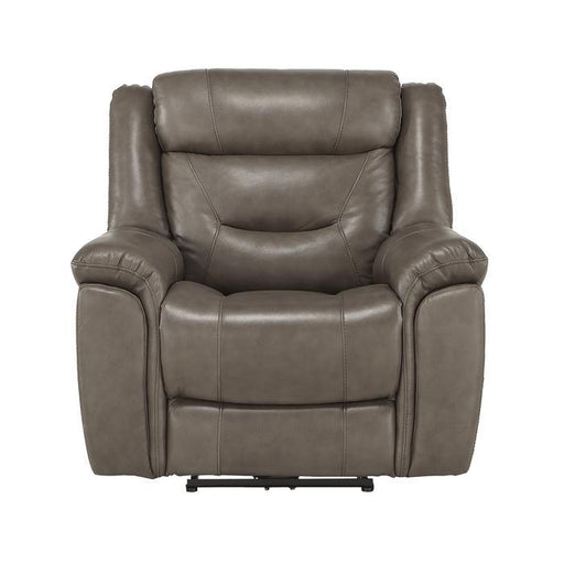 Danio Power Double Reclining Chair with Power Headrests in Brownish Gray 9528BRG-1PWH - U&U Home Budget Furniture (Carteret, NJ)