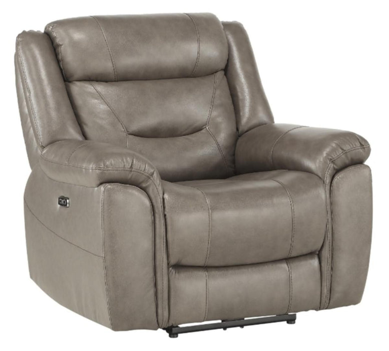 Danio Power Double Reclining Chair with Power Headrests in Brownish Gray 9528BRG-1PWH - U&U Home Budget Furniture (Carteret, NJ)