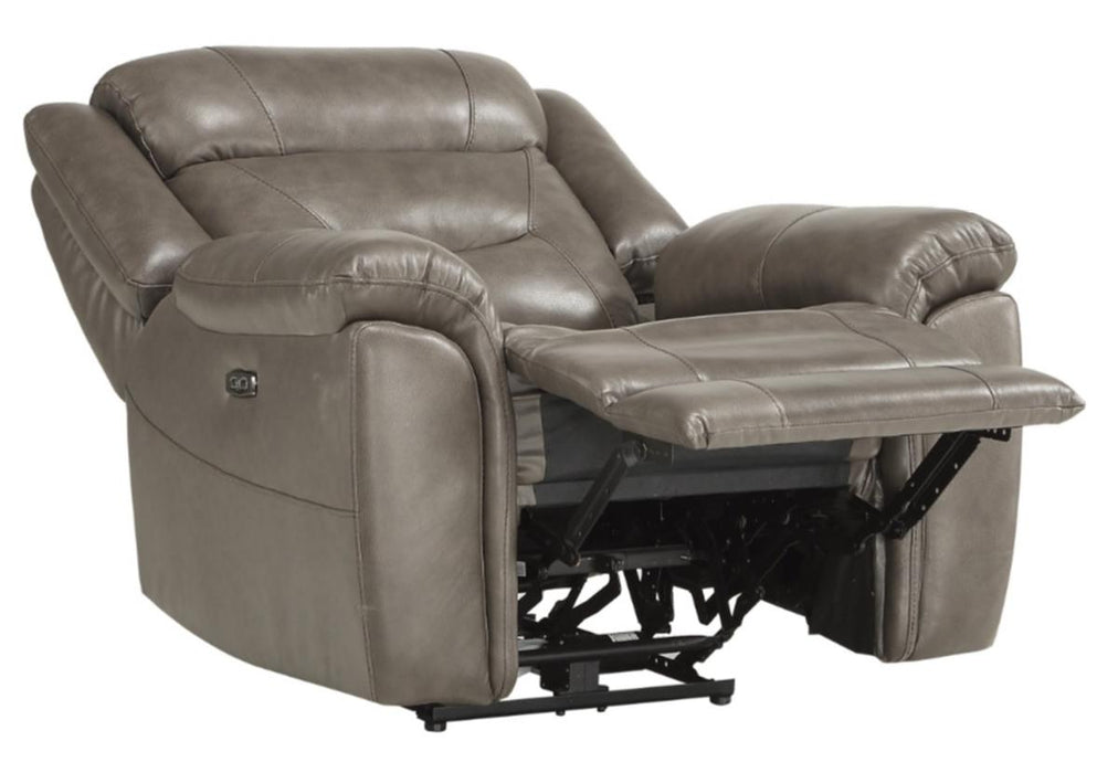 Danio Power Double Reclining Chair with Power Headrests in Brownish Gray 9528BRG-1PWH - U&U Home Budget Furniture (Carteret, NJ)