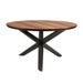 Nelina Round Dining Table in Espresso & Natural 5597-53* - U&U Home Budget Furniture (Carteret, NJ)