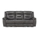 Danio Power Double Reclining Sofa with Power Headrests in Dark Gray 9528DGY-3PWH - U&U Home Budget Furniture (Carteret, NJ)