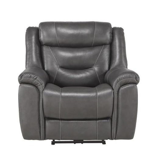 Danio Power Double Reclining Chair with Power Headrests in Dark Gray 9528DGY-1PWH - U&U Home Budget Furniture (Carteret, NJ)