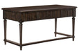 Cardano Writing Desk w/ 3 Working Drawers in Charcoal 1689-16 - U&U Home Budget Furniture (Carteret, NJ)