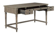 Cardano Writing Desk w/ 3 Working Drawers in Brown 1689BR-16 - U&U Home Budget Furniture (Carteret, NJ)