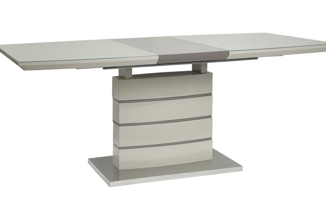 Glissand Dining Table in White & Gray 5599-71* - U&U Home Budget Furniture (Carteret, NJ)