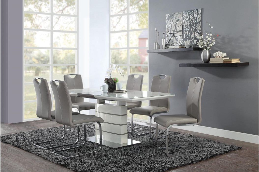 Glissand Side Chair in Chrome (Set of 2) - U&U Home Budget Furniture (Carteret, NJ)