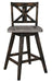 Amsonia Swivel Counter Height Chair in Gray and Black (Set of 2) - U&U Home Budget Furniture (Carteret, NJ)