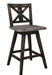 Amsonia Swivel Counter Height Chair in Gray and Black (Set of 2) - U&U Home Budget Furniture (Carteret, NJ)