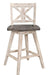 Amsonia Swivel Counter Height Chair in Gray and White (Set of 2) - U&U Home Budget Furniture (Carteret, NJ)
