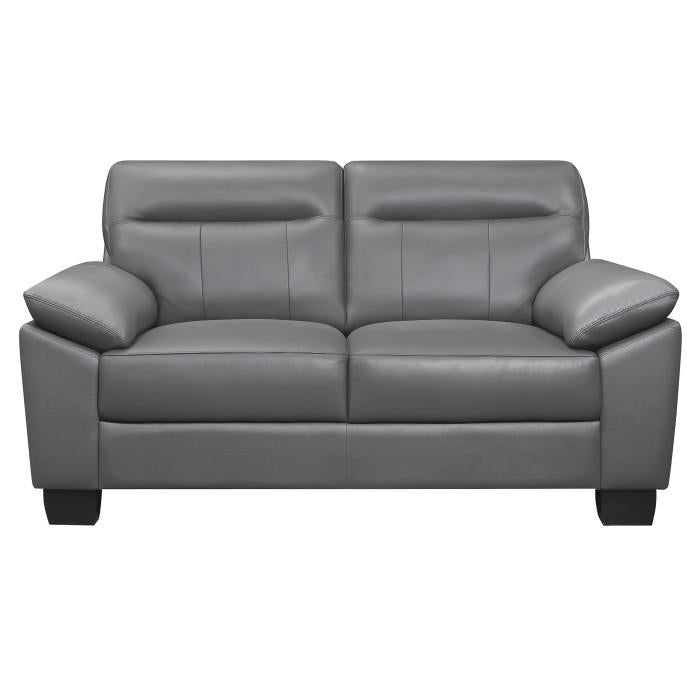 Denizen Loveseat in Dark Gray 9537DGY-2 - U&U Home Budget Furniture (Carteret, NJ)