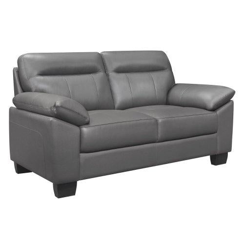 Denizen Loveseat in Dark Gray 9537DGY-2 - U&U Home Budget Furniture (Carteret, NJ)