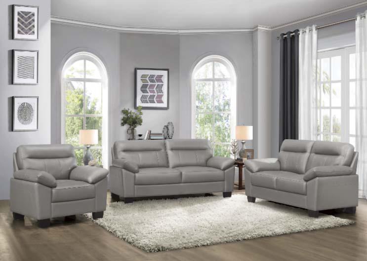Denizen Sofa in Gray 9537GRY-3 - U&U Home Budget Furniture (Carteret, NJ)