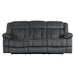 Laurelton Double Reclining Sofa in Charcoal 9636CC-3 - U&U Home Budget Furniture (Carteret, NJ)