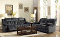 Laurelton Double Reclining Sofa in Charcoal 9636CC-3 - U&U Home Budget Furniture (Carteret, NJ)