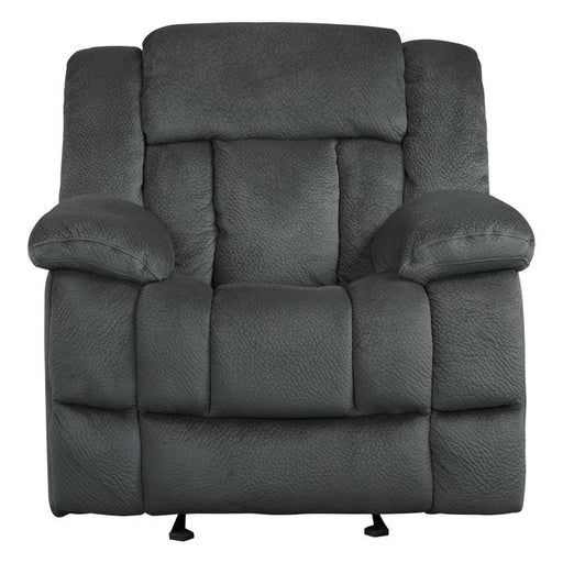 Laurelton Glider Reclining Chair in Charcoal 9636CC-1 - U&U Home Budget Furniture (Carteret, NJ)