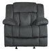 Laurelton Glider Reclining Chair in Charcoal 9636CC-1 - U&U Home Budget Furniture (Carteret, NJ)