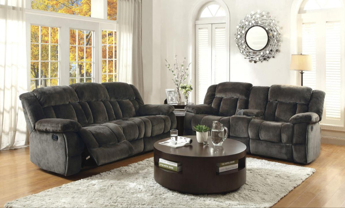 Laurelton Double Reclining Sofa in Chocolate 9636-3 - U&U Home Budget Furniture (Carteret, NJ)