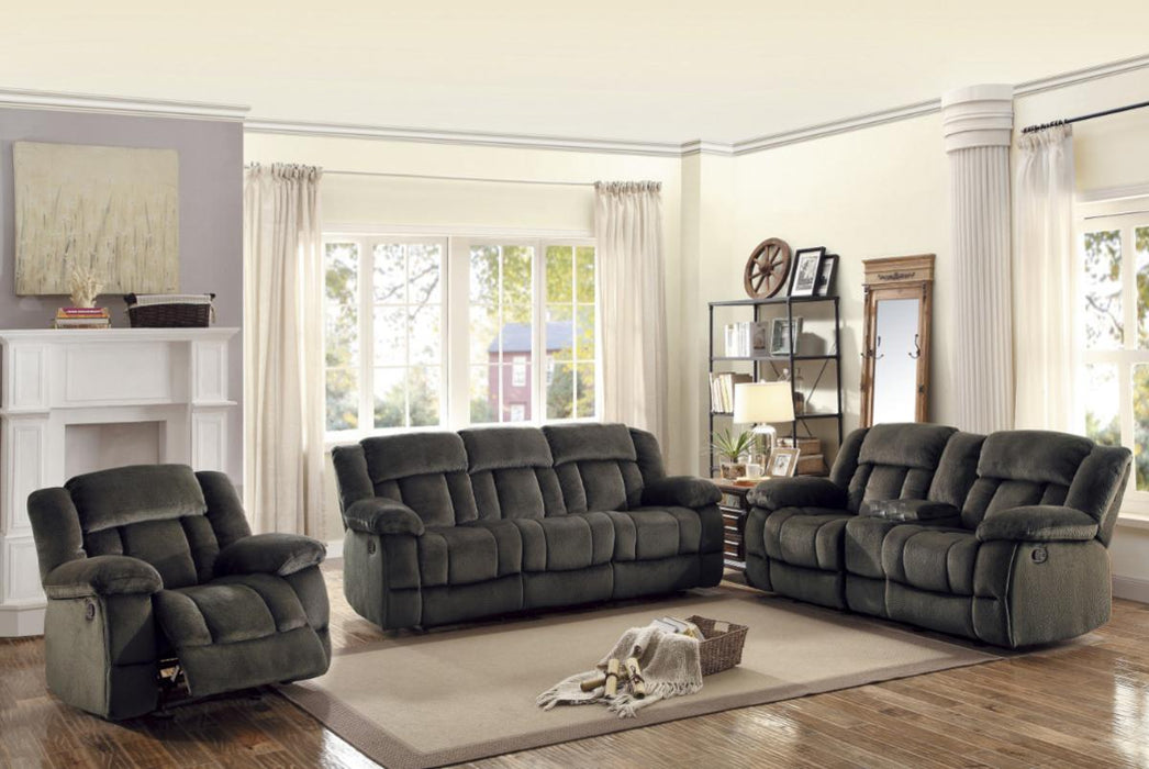 Laurelton Double Reclining Sofa in Chocolate 9636-3 - U&U Home Budget Furniture (Carteret, NJ)