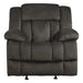 Laurelton Glider Reclining Chair in Chocolate 9636-1 - U&U Home Budget Furniture (Carteret, NJ)