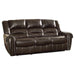 Center Hill Double Reclining Sofa in Dark Brown 9668BRW-3 - U&U Home Budget Furniture (Carteret, NJ)