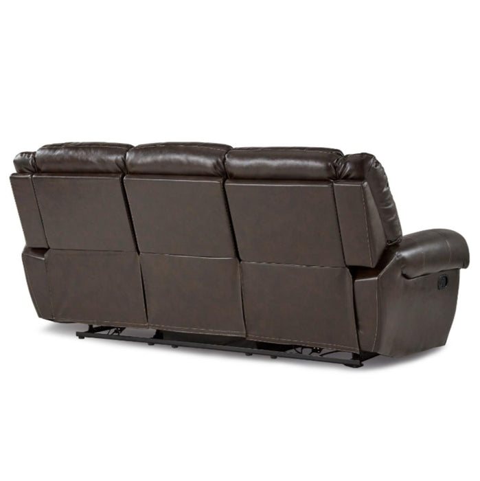 Center Hill Double Reclining Sofa in Dark Brown 9668BRW-3 - U&U Home Budget Furniture (Carteret, NJ)
