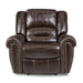 Center Hill Glider Reclining Chair in Dark Brown 9668BRW-1 - U&U Home Budget Furniture (Carteret, NJ)