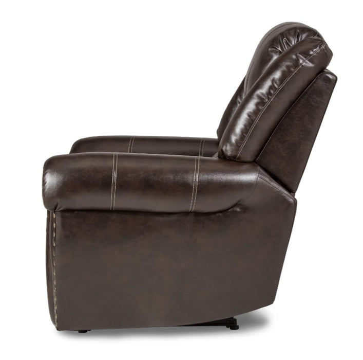 Center Hill Glider Reclining Chair in Dark Brown 9668BRW-1 - U&U Home Budget Furniture (Carteret, NJ)