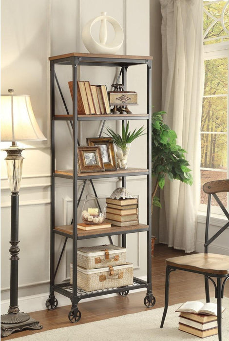 Millwood 26"W Bookcase in Pine 5099-16 - U&U Home Budget Furniture (Carteret, NJ)