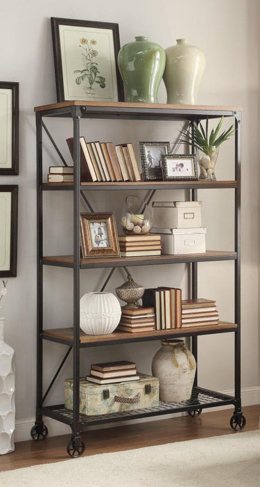 Millwood 40"W Bookcase in Pine 5099-17 - U&U Home Budget Furniture (Carteret, NJ)