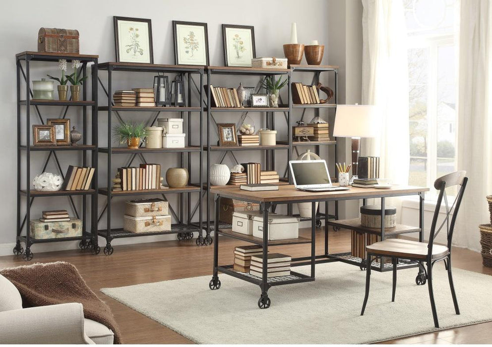 Millwood 40"W Bookcase in Pine 5099-17 - U&U Home Budget Furniture (Carteret, NJ)