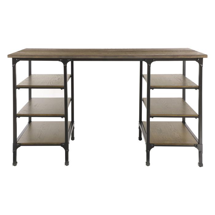 Millwood Counter Height Writing Desk in Pine 5099-22 - U&U Home Budget Furniture (Carteret, NJ)