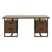 Sedley Writing Desk with Two Cabinets in Walnut 5415RF-15* - U&U Home Budget Furniture (Carteret, NJ)