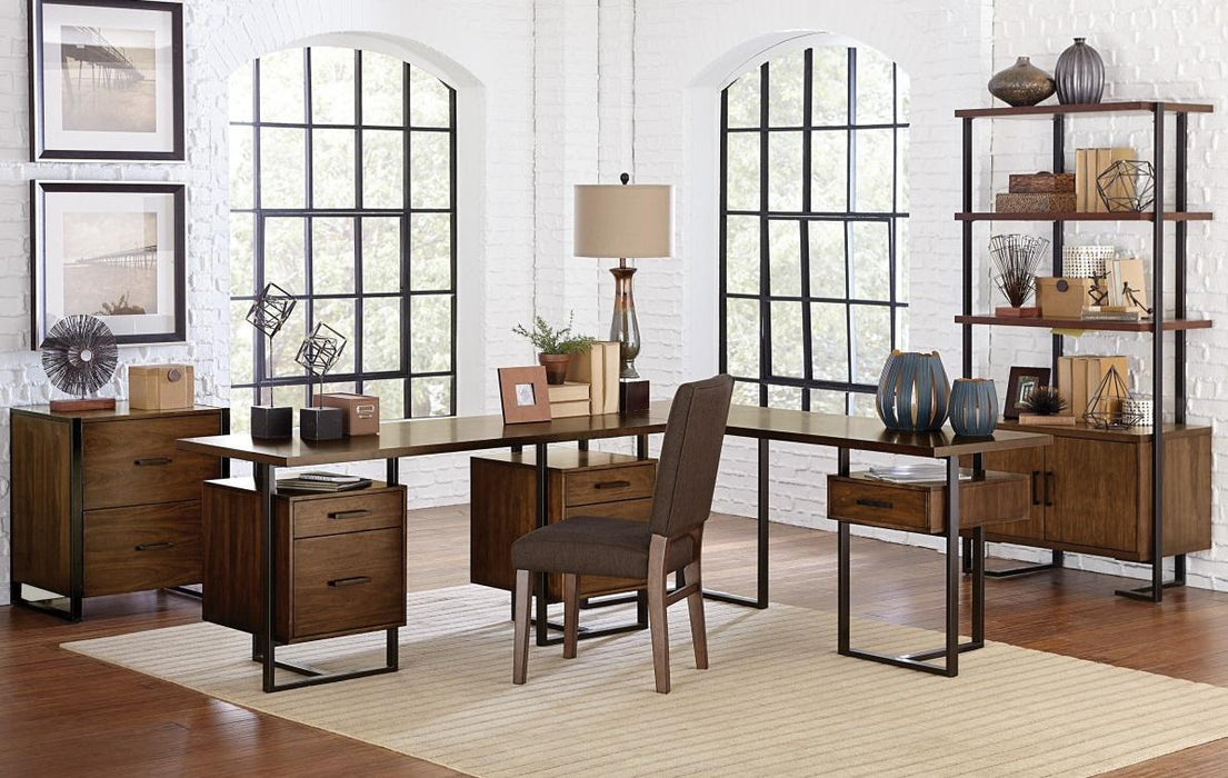 Sedley Bookcase in Walnut 5415RF-17* - U&U Home Budget Furniture (Carteret, NJ)