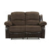 Granley Double Reclining Loveseat in Chocolate 9700FCP-2 - U&U Home Budget Furniture (Carteret, NJ)