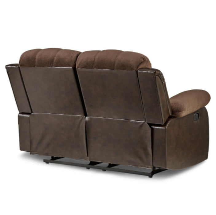 Granley Double Reclining Loveseat in Chocolate 9700FCP-2 - U&U Home Budget Furniture (Carteret, NJ)