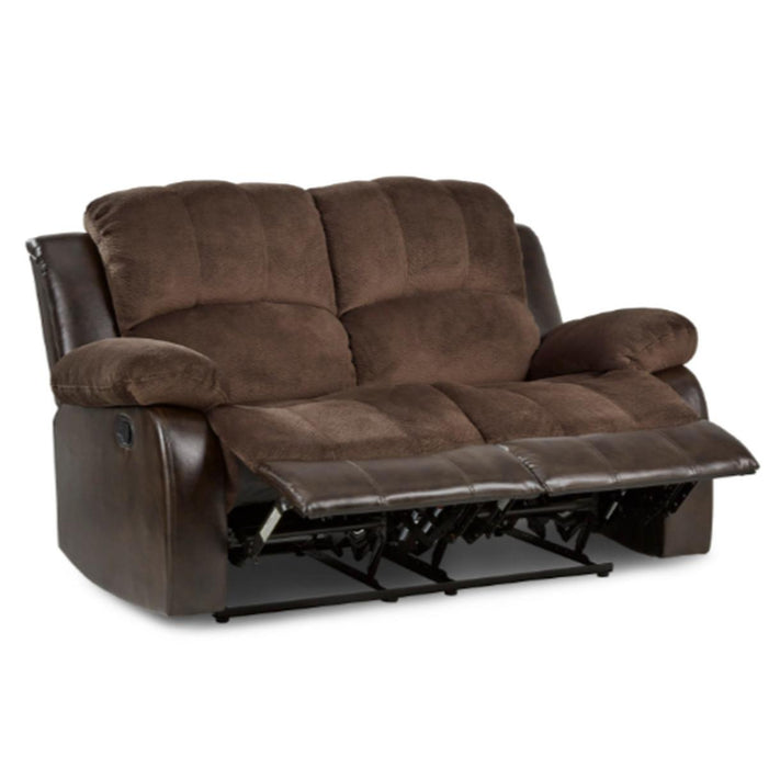 Granley Double Reclining Loveseat in Chocolate 9700FCP-2 - U&U Home Budget Furniture (Carteret, NJ)