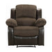 Granley Reclining Chair in Chocolate 9700FCP-1 - U&U Home Budget Furniture (Carteret, NJ)