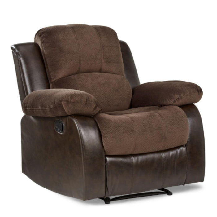 Granley Reclining Chair in Chocolate 9700FCP-1 - U&U Home Budget Furniture (Carteret, NJ)