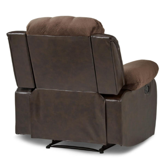 Granley Reclining Chair in Chocolate 9700FCP-1 - U&U Home Budget Furniture (Carteret, NJ)