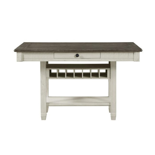 Granby Counter Height Dining Table in White & Brown 5627NW-36* - U&U Home Budget Furniture (Carteret, NJ)