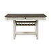 Granby Counter Height Dining Table in White & Brown 5627NW-36* - U&U Home Budget Furniture (Carteret, NJ)
