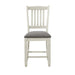 Granby Counter Height Chair in White & Brown (Set of 2) - U&U Home Budget Furniture (Carteret, NJ)
