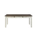 Granby Dining Table in White & Brown 5627NW-72 - U&U Home Budget Furniture (Carteret, NJ)