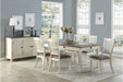Granby Dining Table in White & Brown 5627NW-72 - U&U Home Budget Furniture (Carteret, NJ)