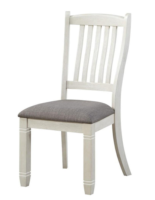 Granby Side Chair in Antique White (Set of 2) - U&U Home Budget Furniture (Carteret, NJ)