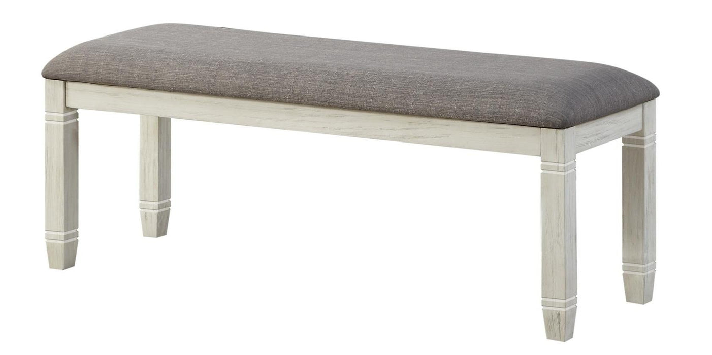 Granby Bench in Antique White 5627NW-13 - U&U Home Budget Furniture (Carteret, NJ)