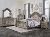 Catalonia Nightstand in Platinum Gold 1824PG-4 - U&U Home Budget Furniture (Carteret, NJ)